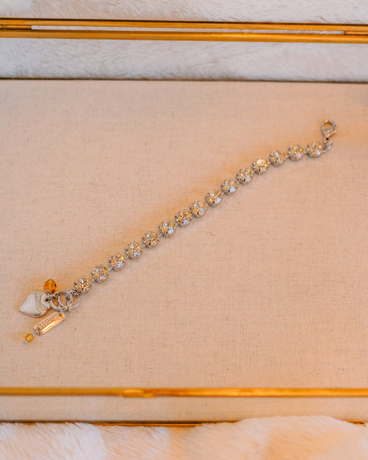 Mariana: Clear Small Stone Bracelet in Silver B-4252-001MOL-RO