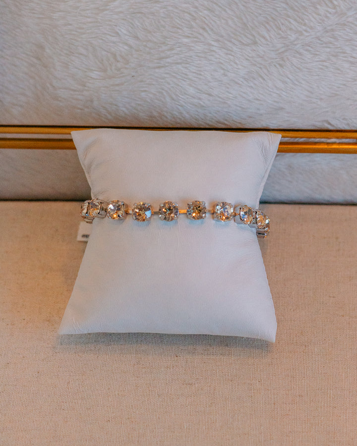 Mariana: Clear Small Stone Bracelet in Silver B-4252-001MOL-RO