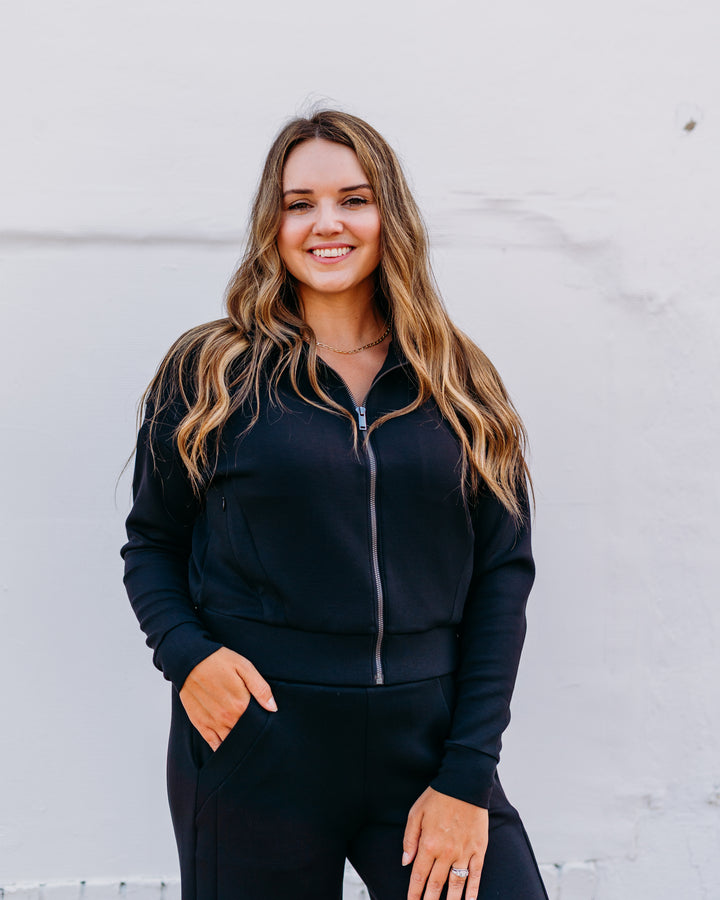 Spanx: Airessentials Track Jacket in Very Black 21642R