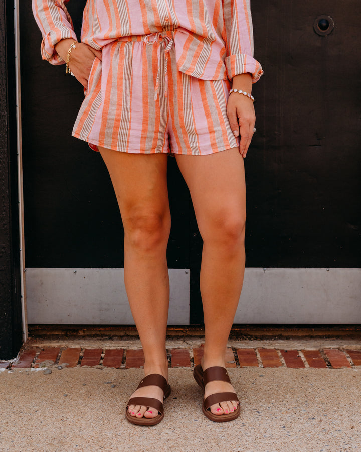 Z Supply: The Perfect Striped Short in Tiger Lily (ZS262850)