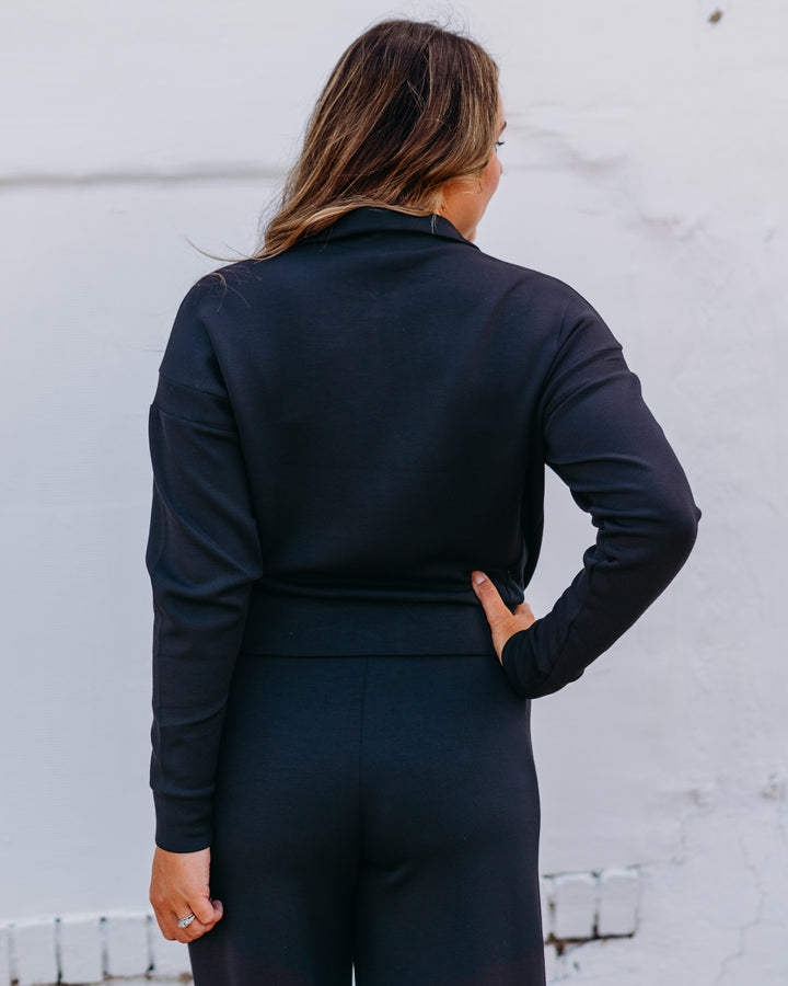 Spanx: Airessentials Track Jacket in Very Black 21642R