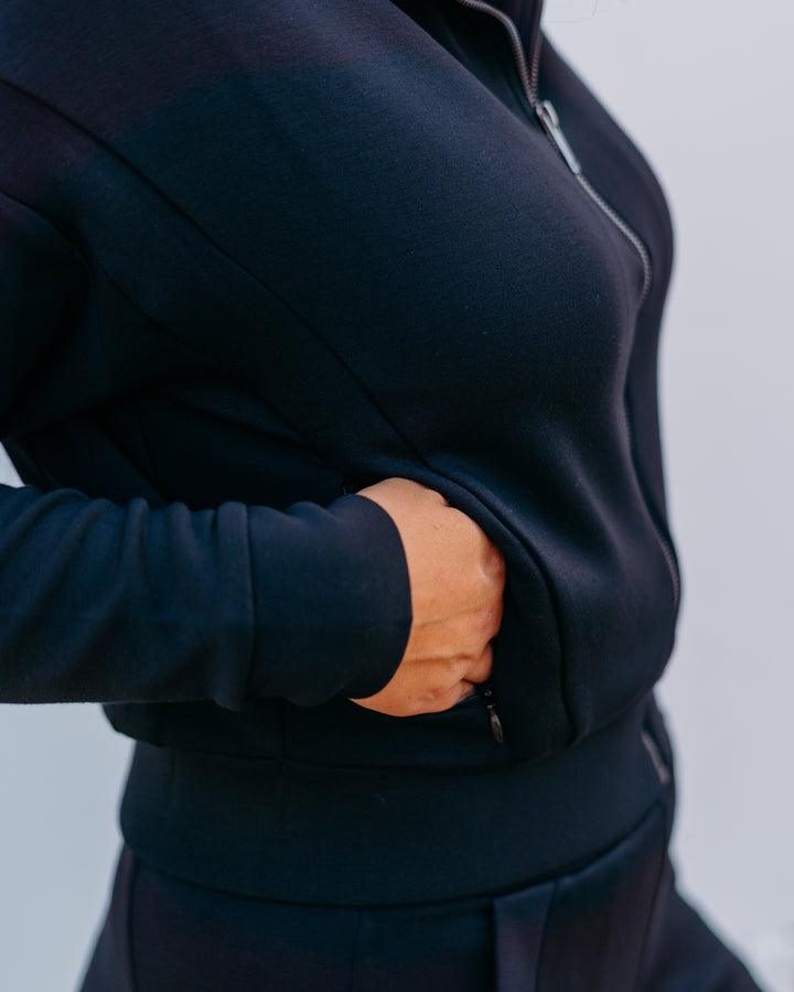 Spanx: Airessentials Track Jacket in Very Black 21642R