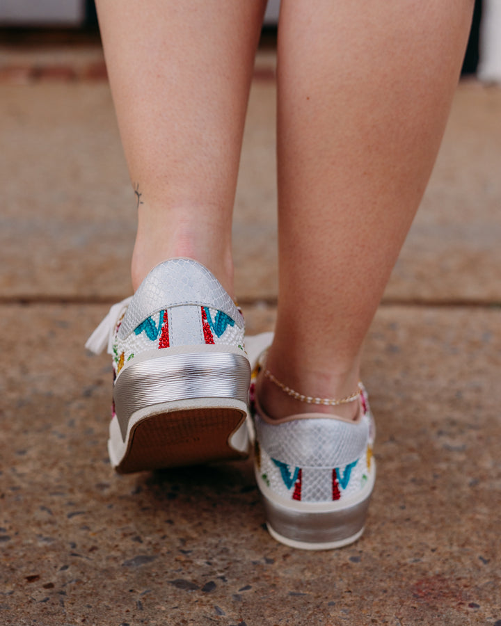Betsey Johnson: Damon Sneaker in Bright Mul - The Vogue Boutique