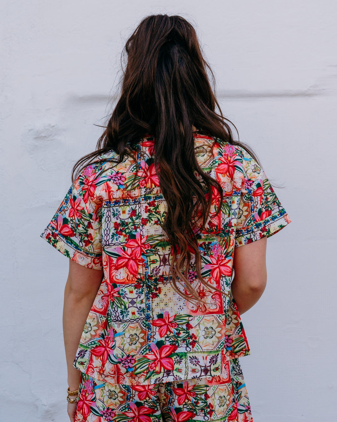 Joy Joy: Pocket Shirt in Floral Patch (76A7631) - The Vogue Boutique