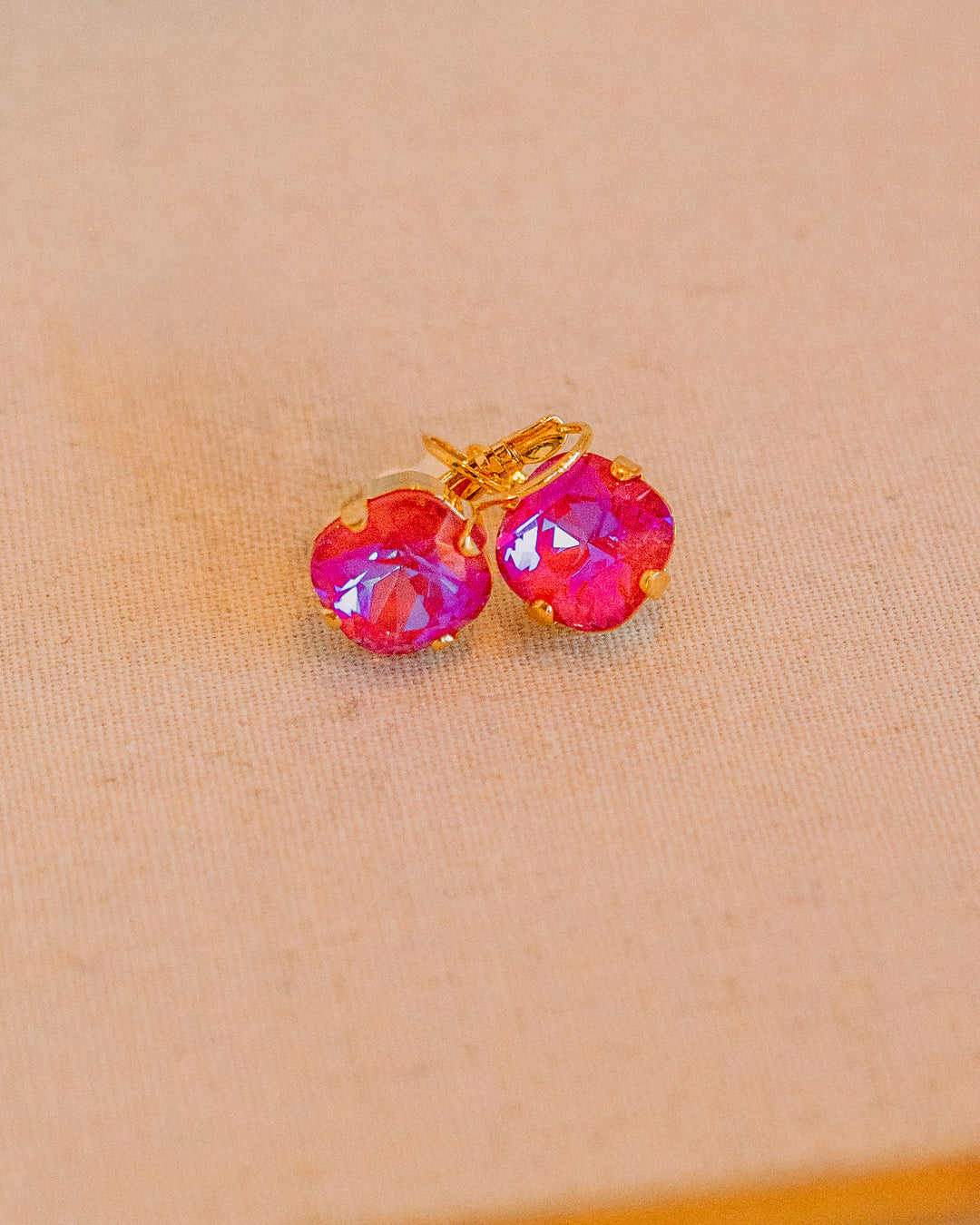 Mariana: Blush One Stone Lever Back Earrings E-1326/4-168-YG6