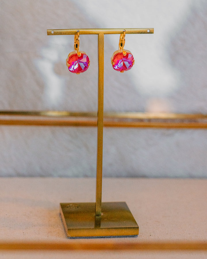 Mariana: Blush One Stone Lever Back Earrings E-1326/4-168-YG6