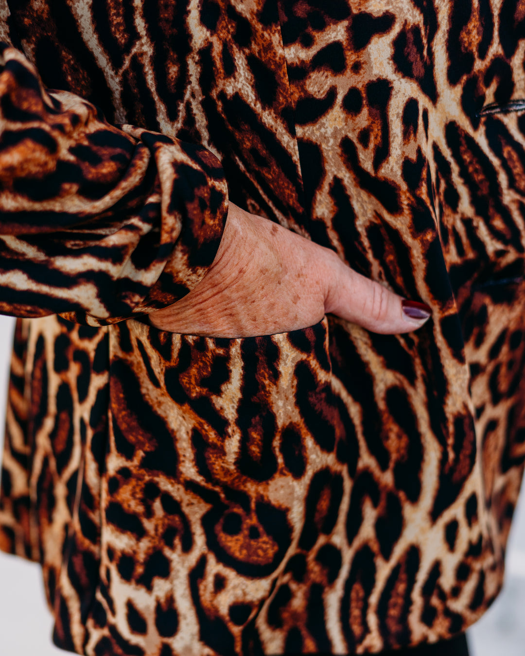 Joseph Ribkoff: Silky Knit Animal Print Fitted Blazer (253051)