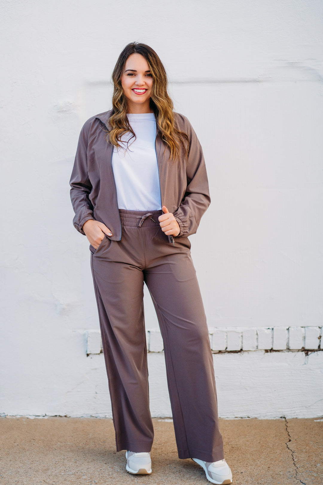 Spanx: On the Move Wide Leg Pant in Smoke