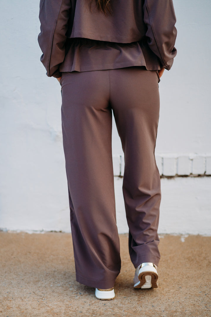 Spanx: On the Move Wide Leg Pant in Smoke