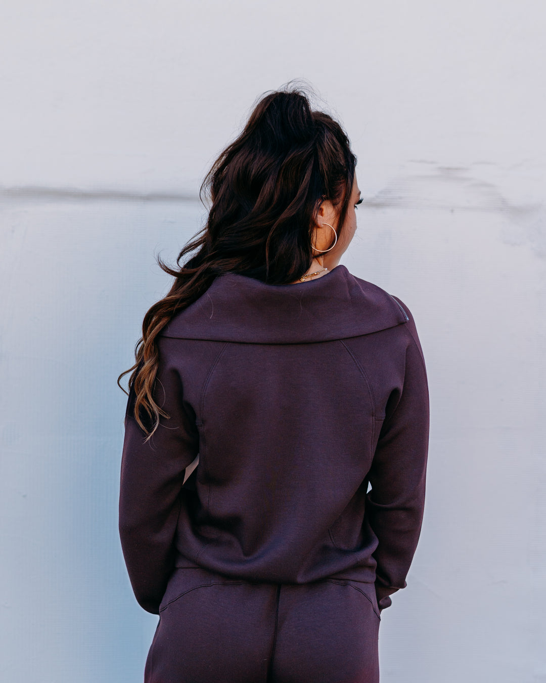 Spanx: Airessentials Half Zip in Truffle Brown