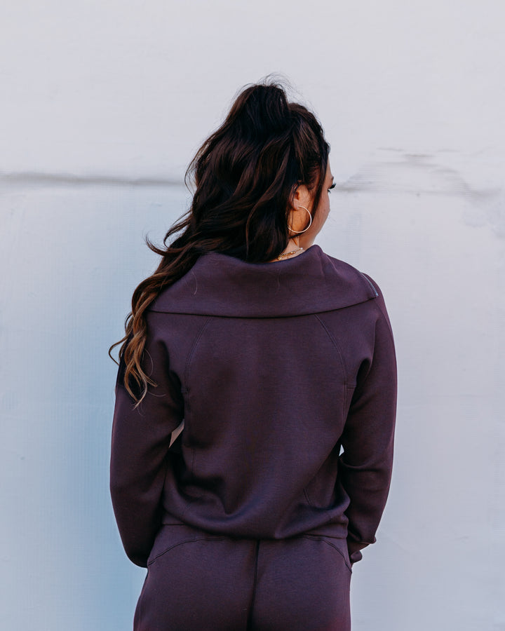 Spanx: Airessentials Half Zip in Truffle Brown