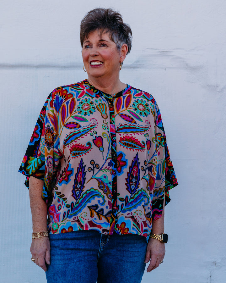 Johnny Was: Flow Shrug in Silvana