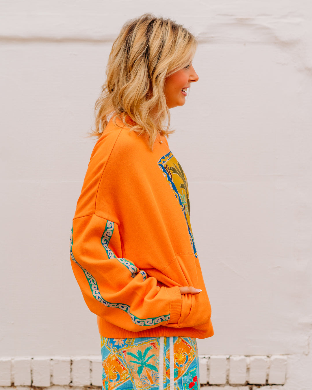 Billabong: Palm Rio Crew Fleece in Tangerine (BL000261W)