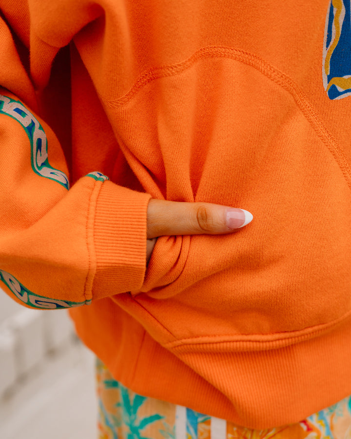 Billabong: Palm Rio Crew Fleece in Tangerine (BL000261W)