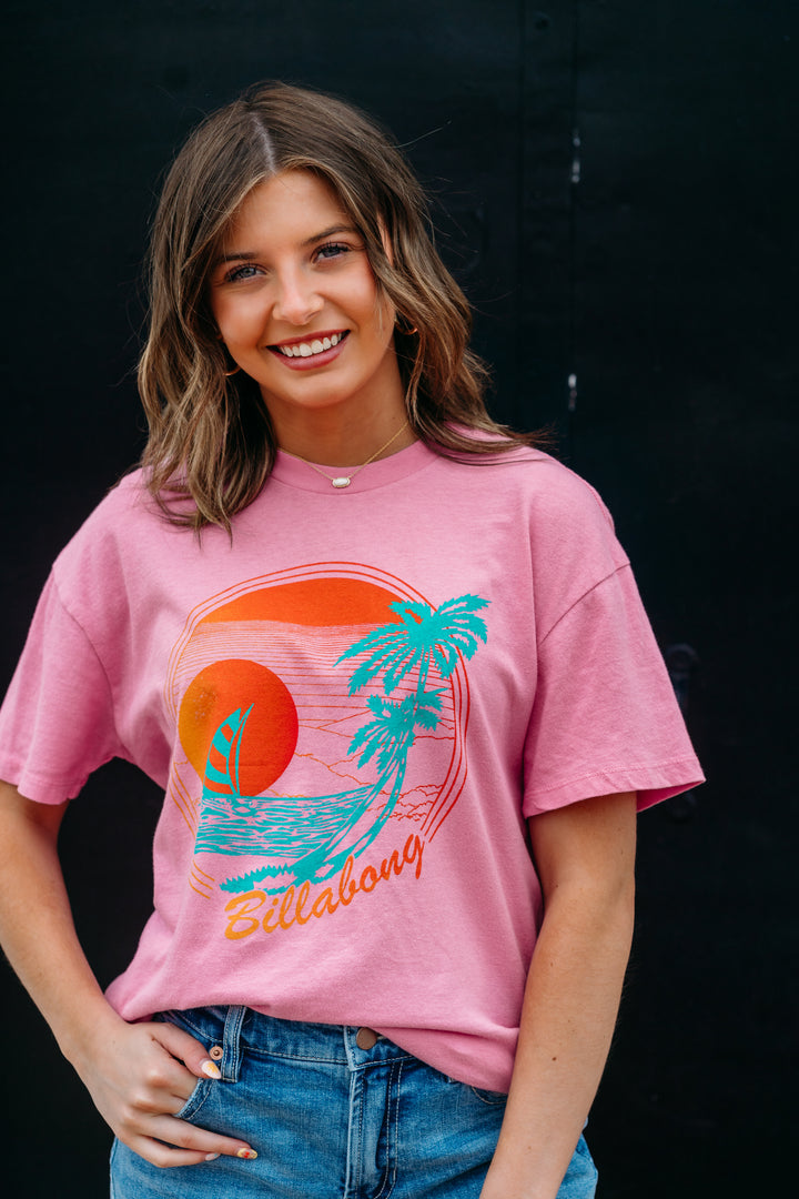 Billabong: Bright New Day Tee in Bright Rose