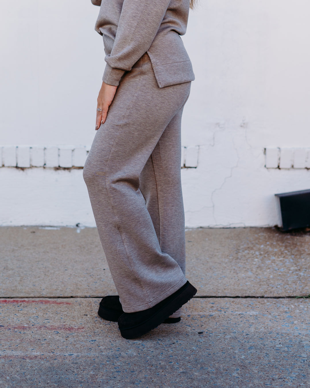 Spanx: Brushed AE Flare Pant in Birch Heather