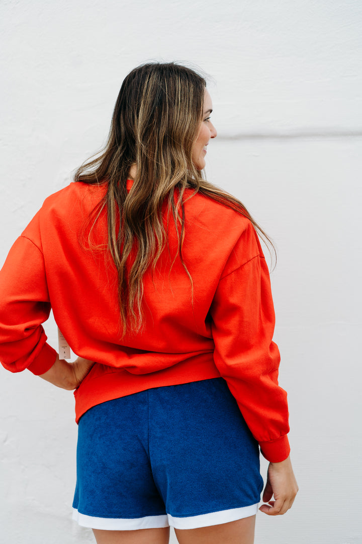 Z Supply: USA Sunday Sweatshirt in Cabana Red