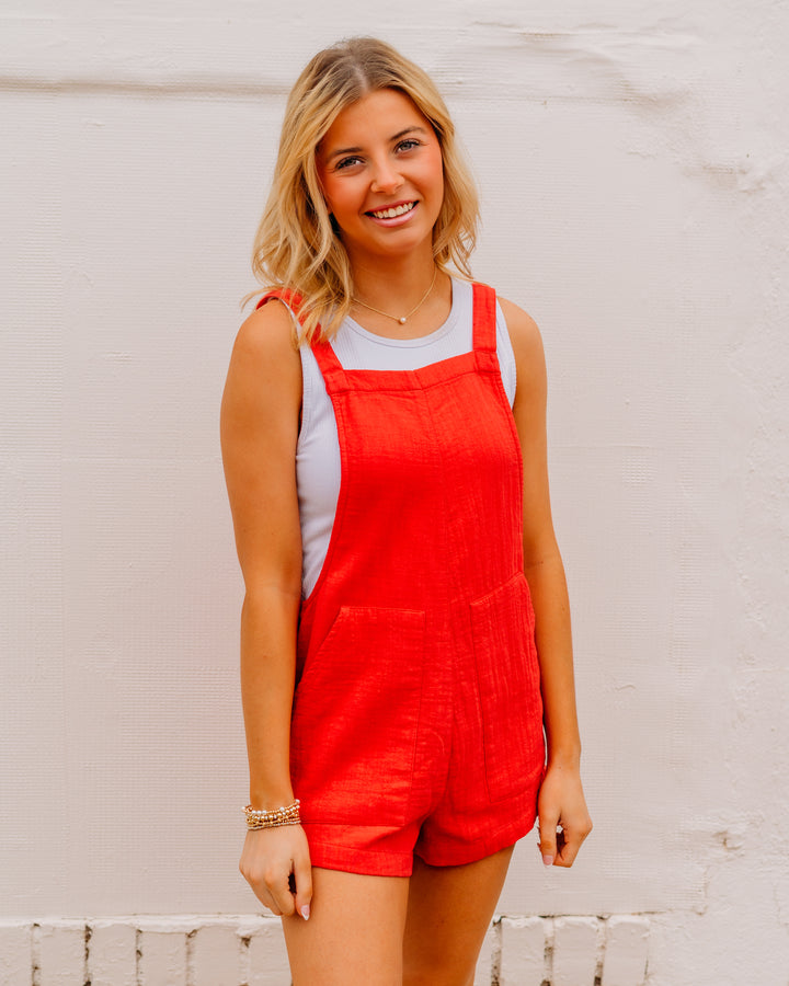 Billabong: Beach Crush Overall in Fiesta Red (BL000567)
