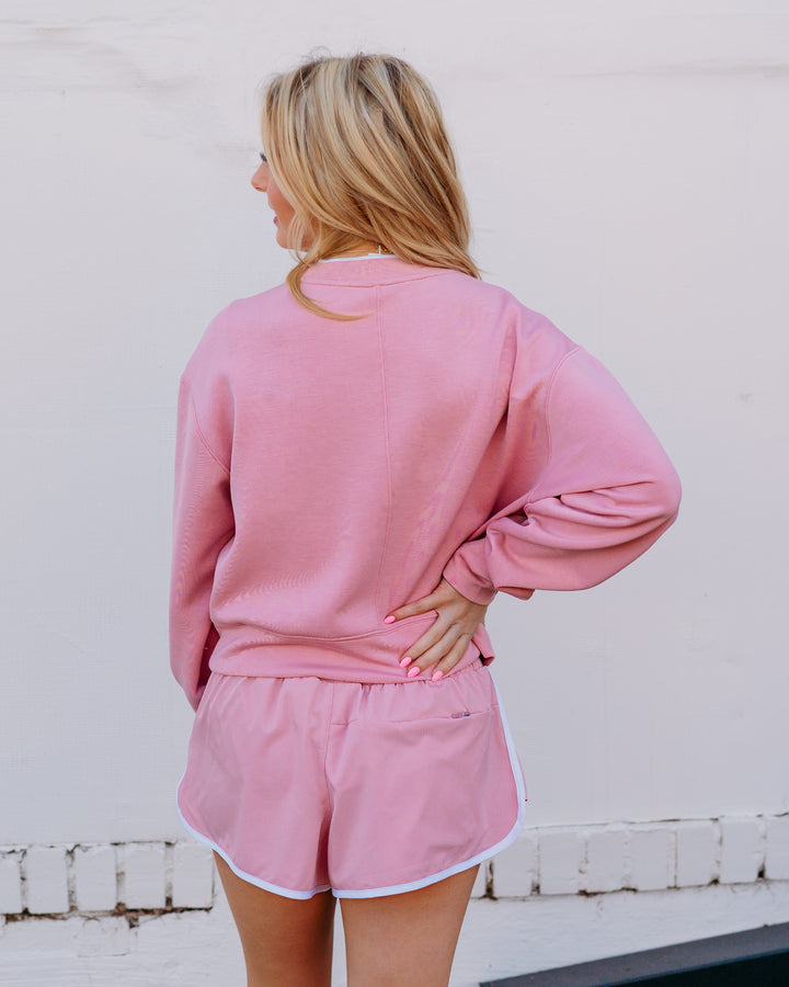 Varley: Tasmin Cropped Sweat in Zephyr Mauve (VAR03107) - The Vogue Boutique