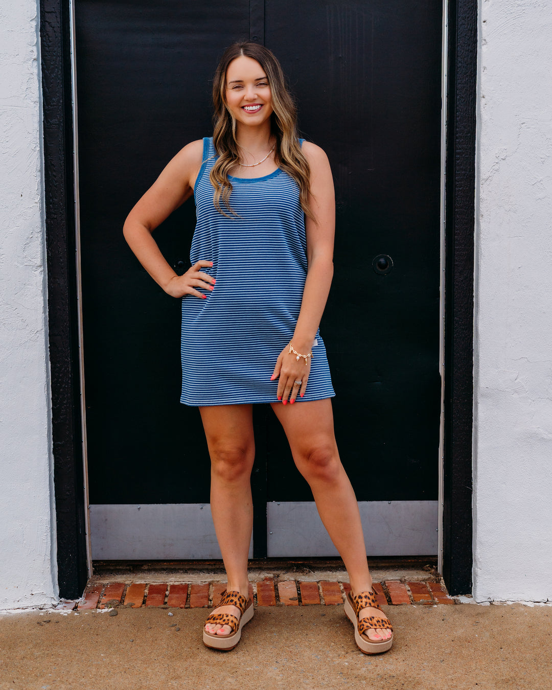 Z Supply: Mathis Striped Mini Dress in Vintage Indigo