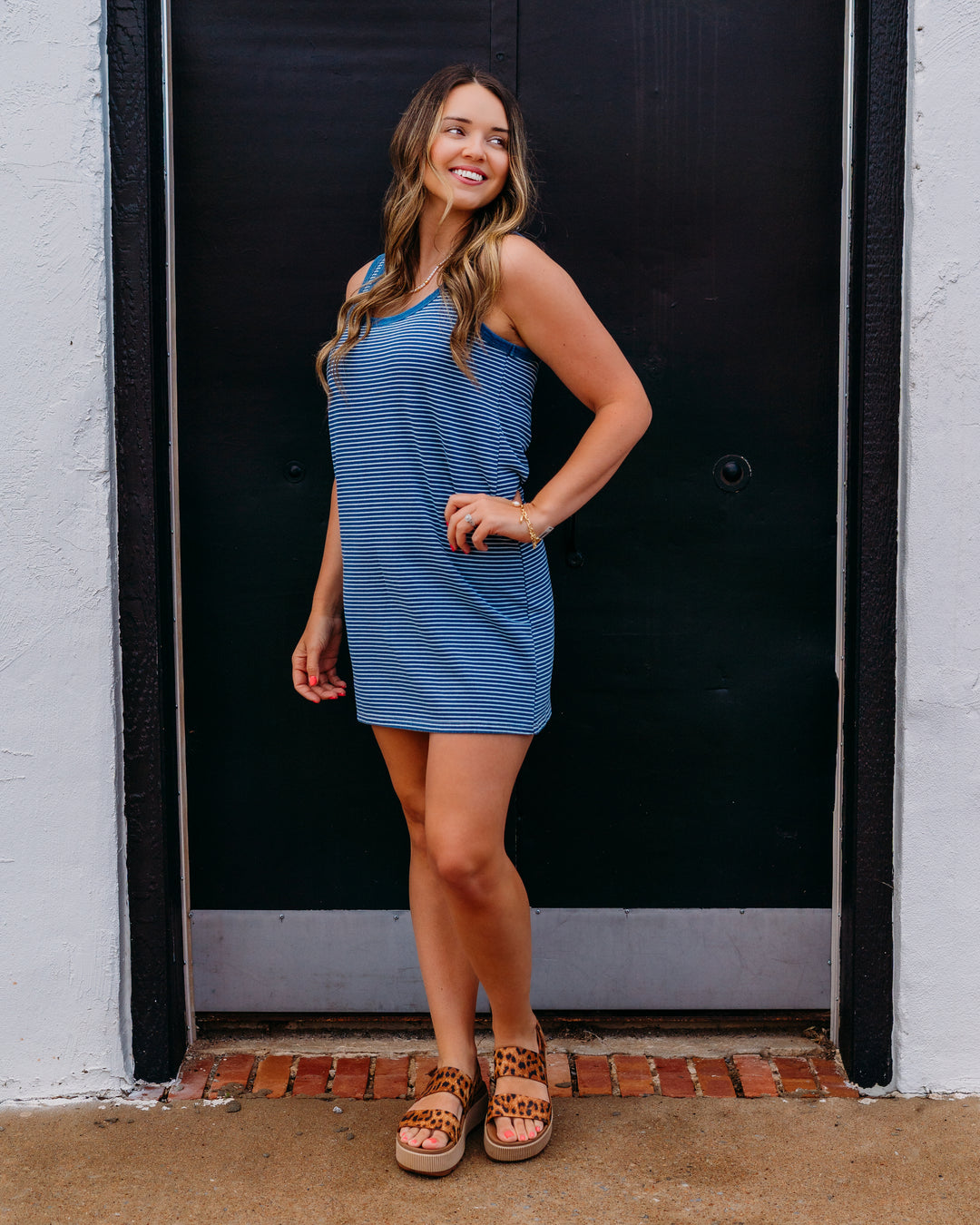 Z Supply: Mathis Striped Mini Dress in Vintage Indigo