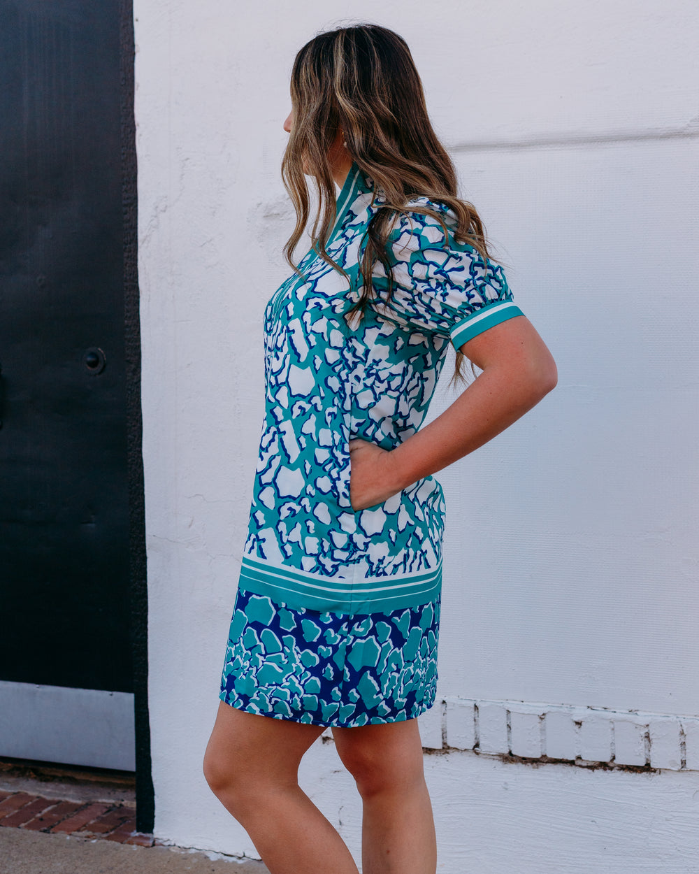 Joy Joy: Standard Collar Dress Refine (76B9922) - The Vogue Boutique