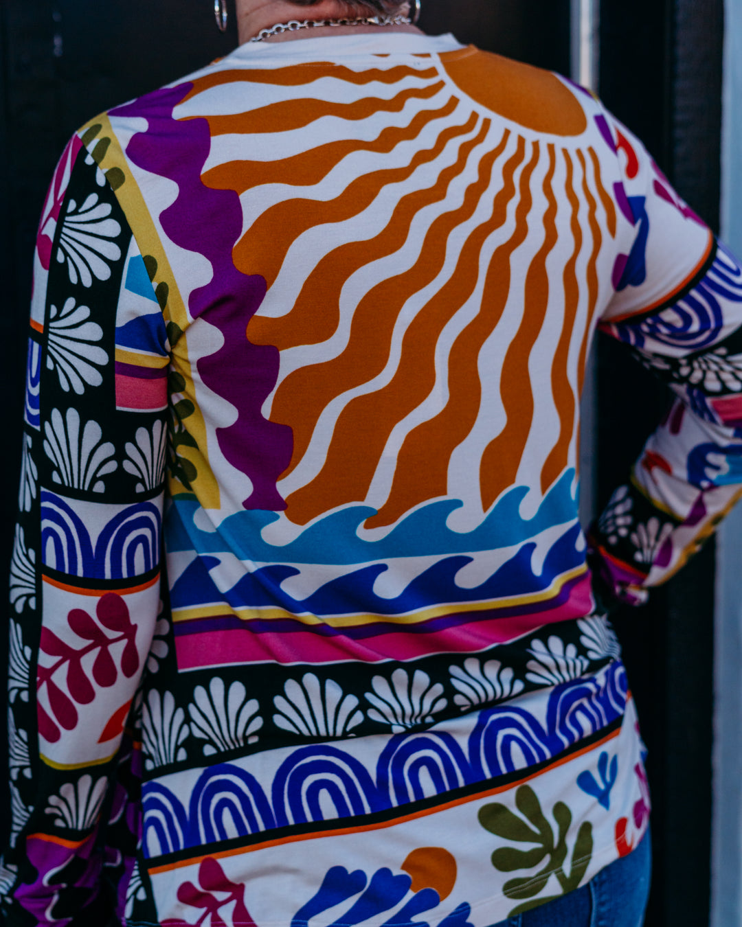 Johnny Was: The Janie Favorite Long Sleeve Crew Neck Swing Tee in Solstice Canyon