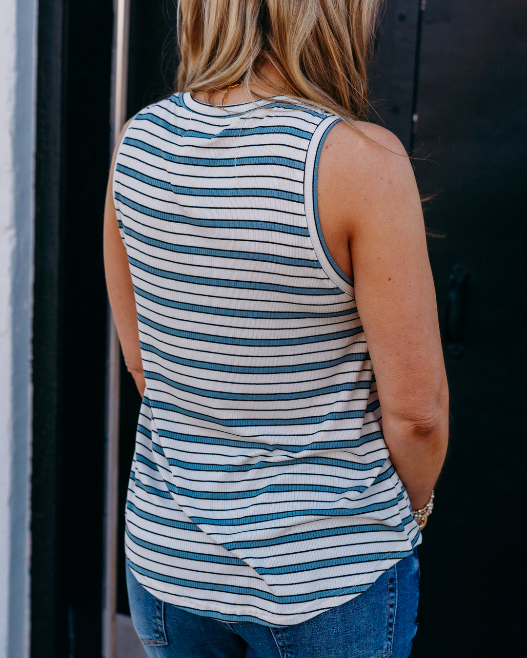 Thread & Supply: Euclid Tank in Blue Stirpe - The Vogue Boutique