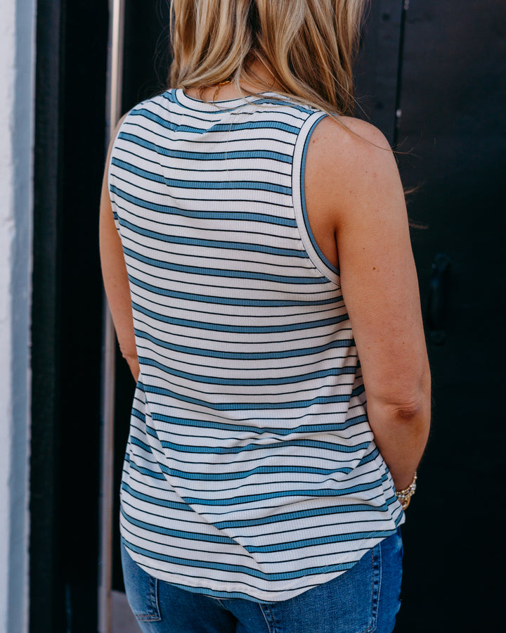 Thread & Supply: Euclid Tank in Blue Stirpe - The Vogue Boutique