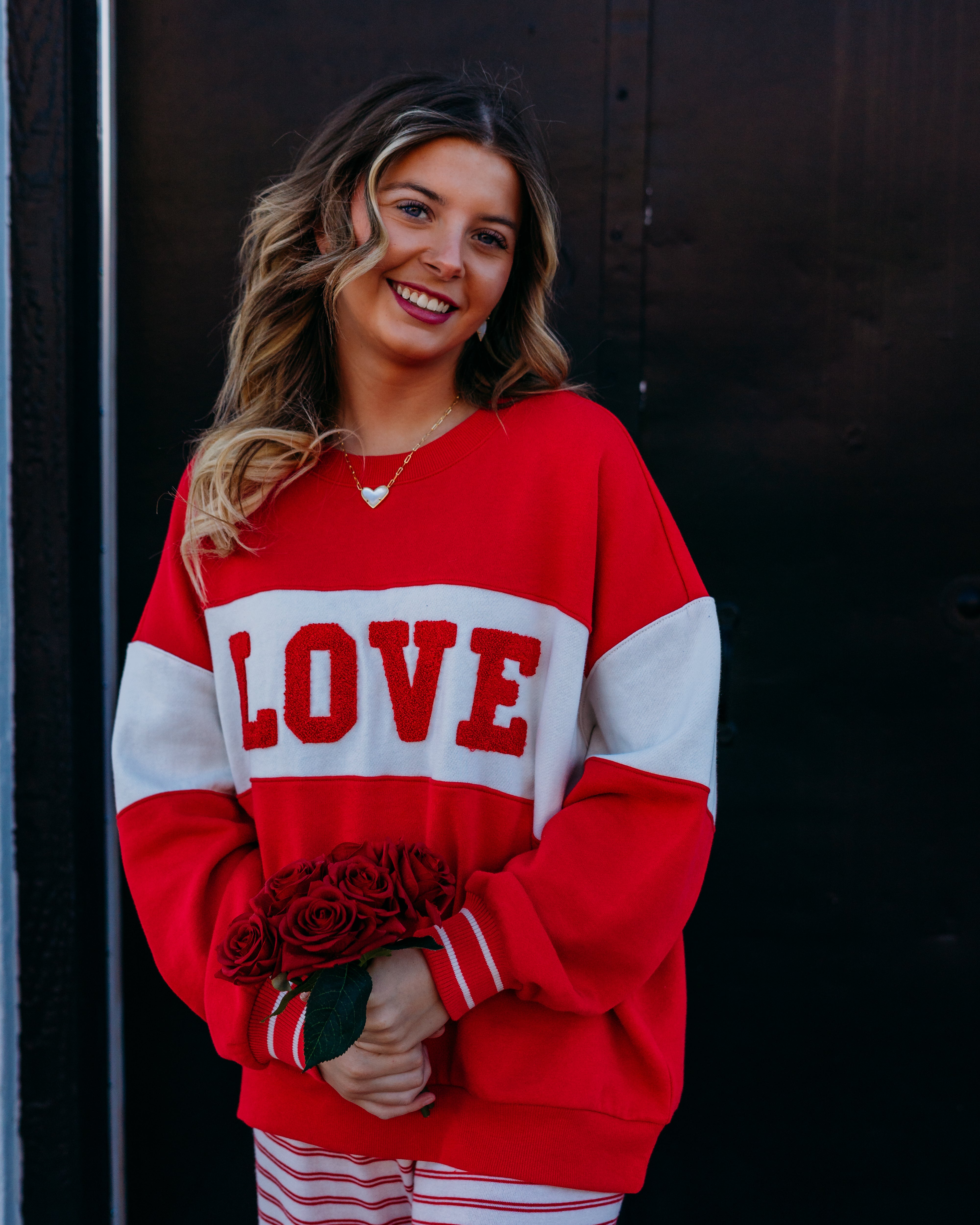 Z Supply Oversized Lover Sweatshirt in Kiss Me Red | Casual & Cozy