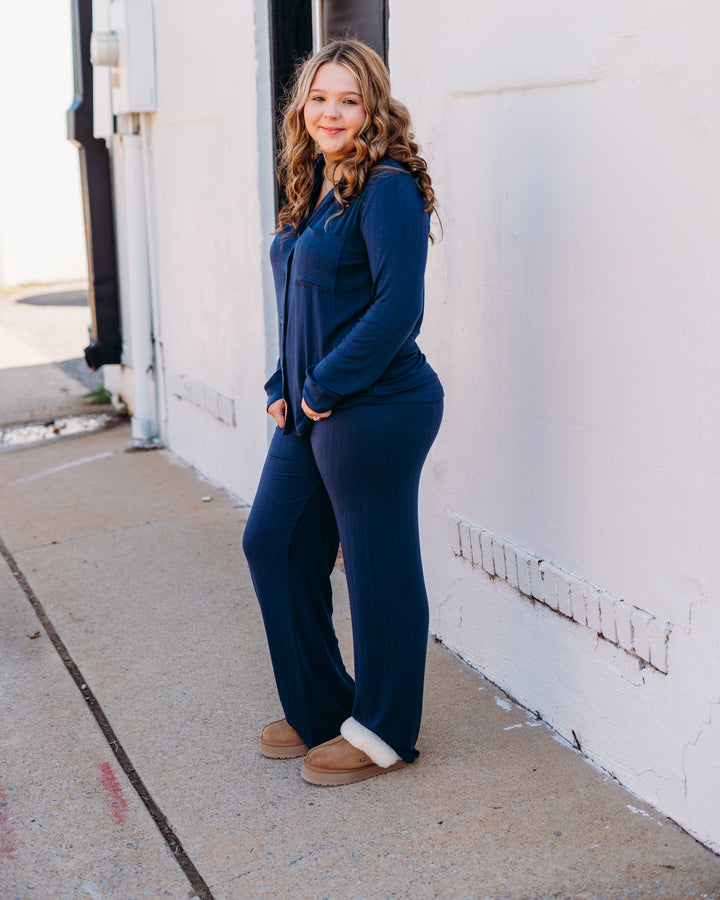 Z Supply: Classique Rib Pant in Eclipse