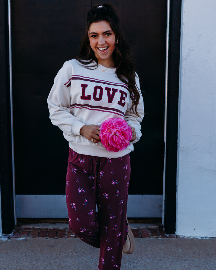 Z Supply: Oversized Love Sweatshirt in Vanilla Ice