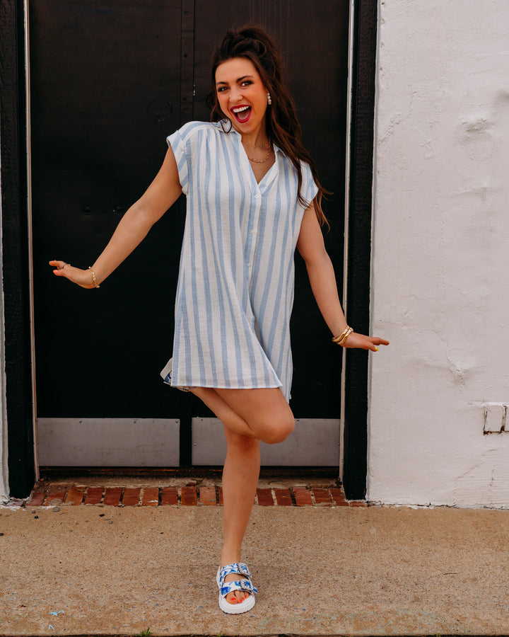 Z Supply: Shellbound Striped Dress in Sea Salt (ZD262603)