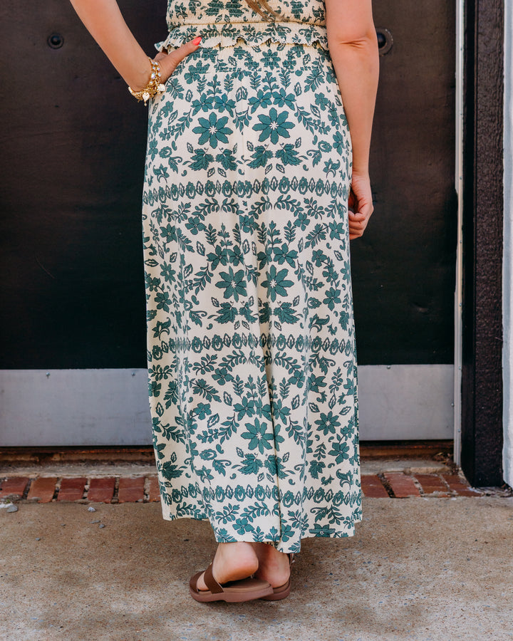 Z Supply: Leya Tera Paisley Maxi Skirt in Everglade - The Vogue Boutique