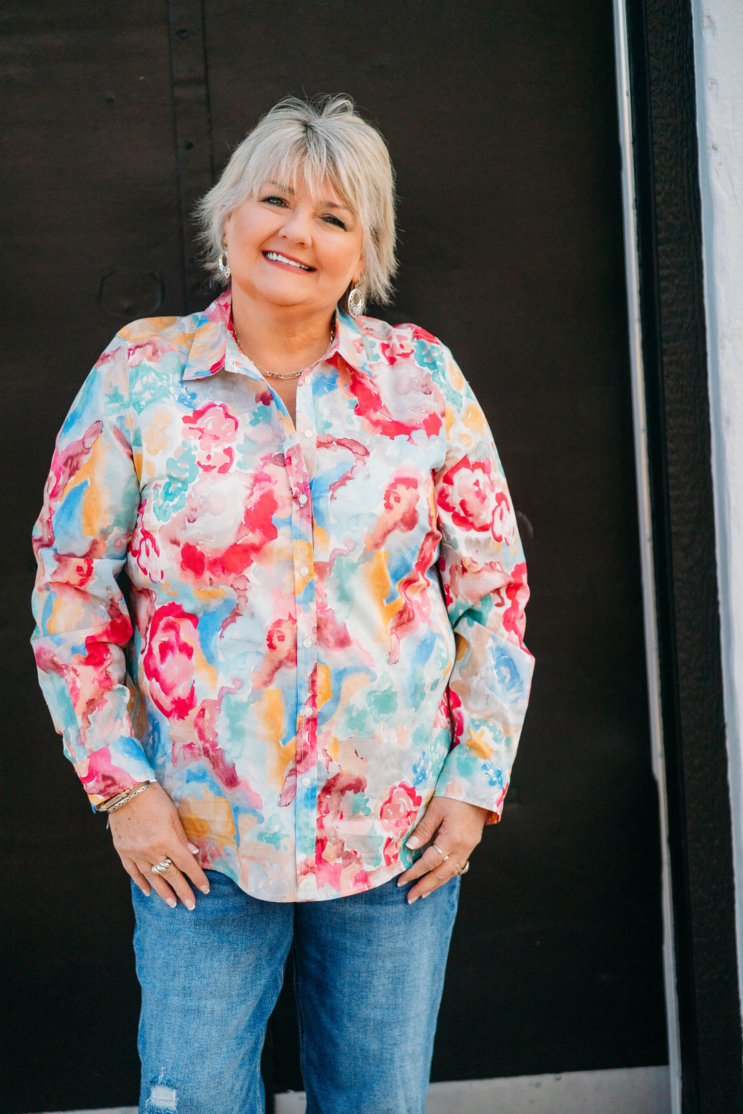 French Dressing Jeans: Classic 1/5 Floral Top 7701623