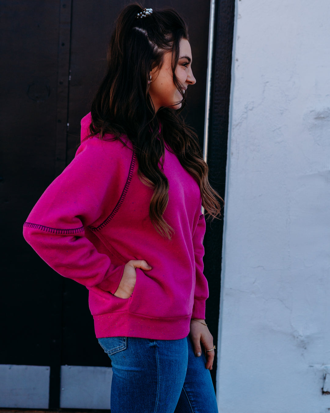 Ugg: Classic Hoodie in Va Voom Heather (1158751)