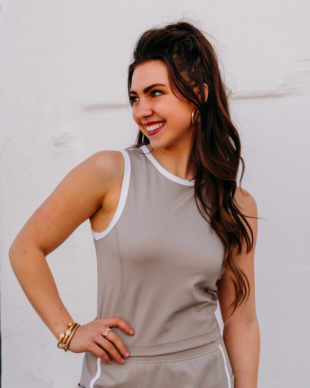 Thread & Supply: Carter Tank in Taupe Tank - The Vogue Boutique