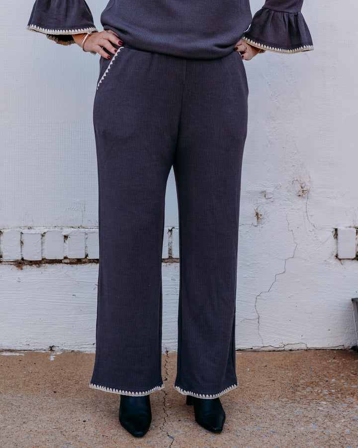 Multiples: (Snow Leopard) Granite Wide Leg Ankle Pant M45511PM