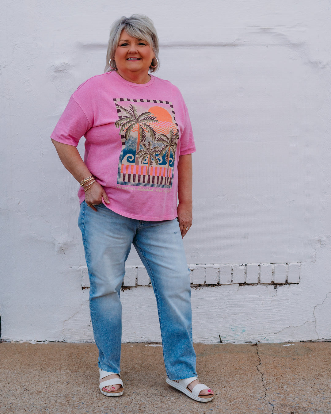 Billabong: Feel The Heat Ss Tee in Party Pink (BL000522W) - The Vogue Boutique