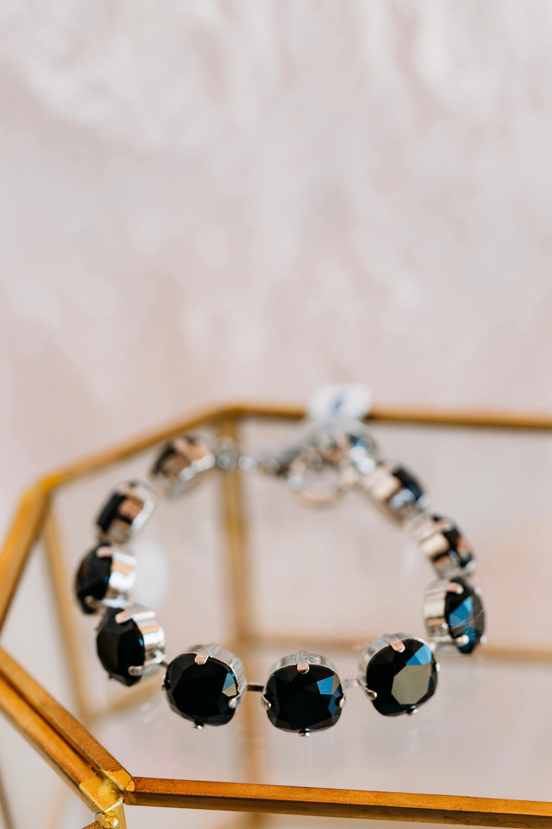 Mariana: “Black” Cushion Cut Bracelet - B-4326/2-280280-RO