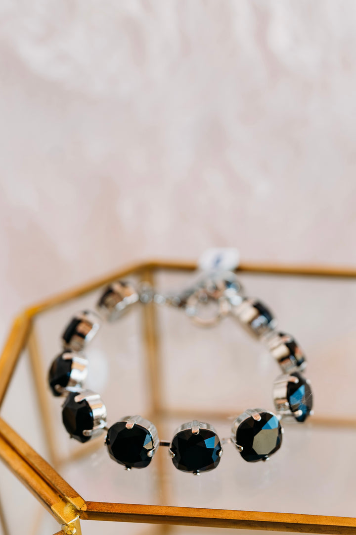 Mariana: “Black” Cushion Cut Bracelet - B-4326/2-280280-RO