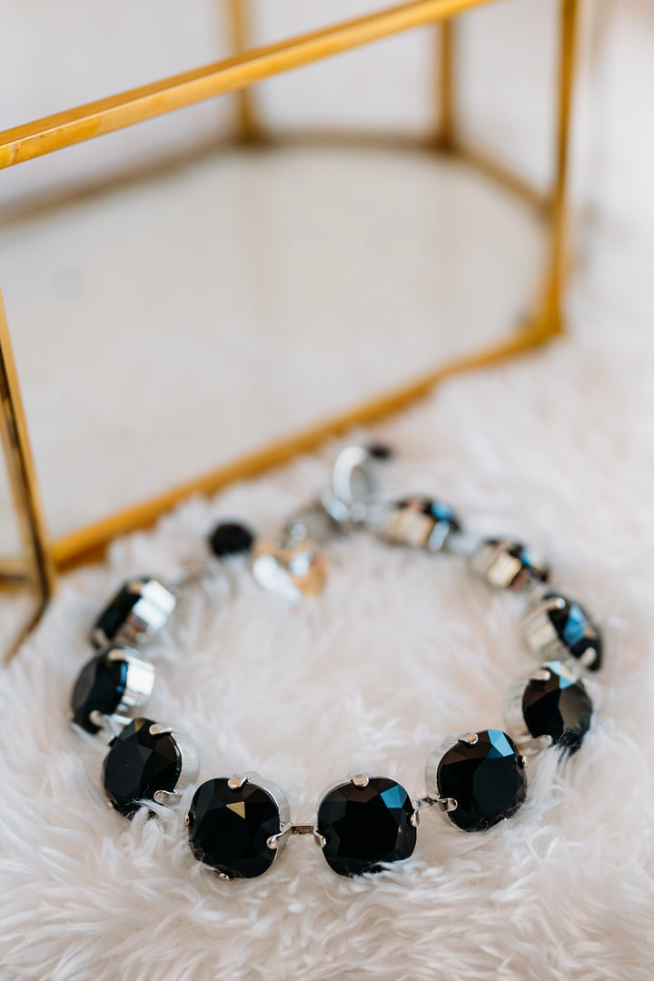 Mariana: “Black” Cushion Cut Bracelet - B-4326/2-280280-RO