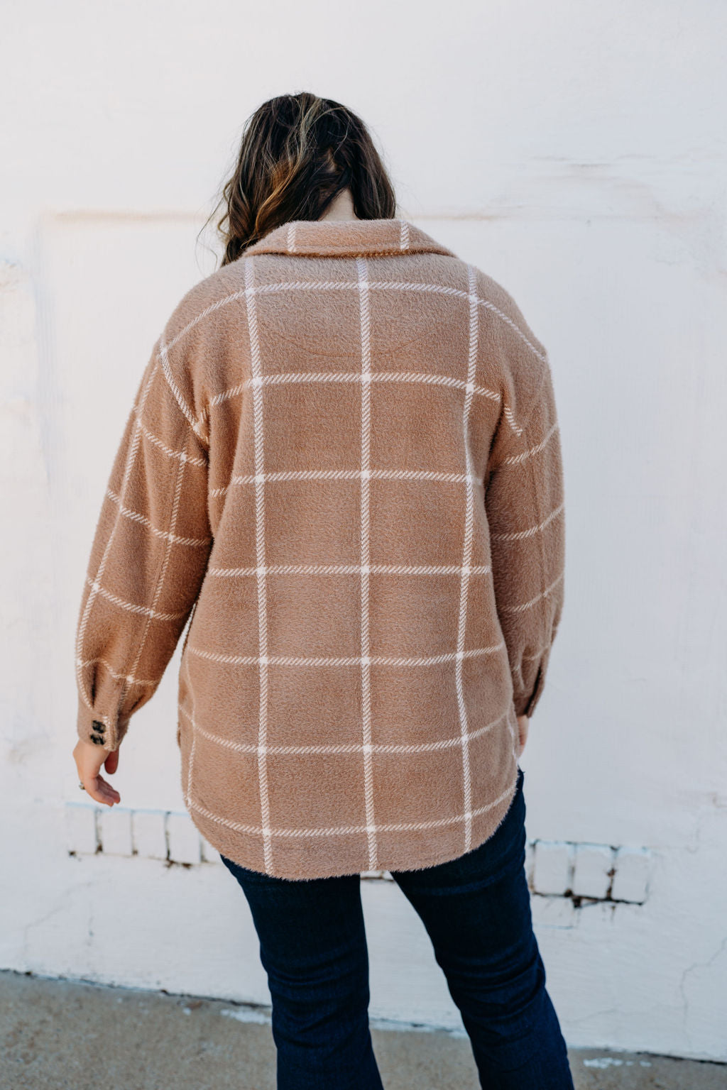 Z Supply: Plaid Tucker Jacket in Heather Taupe ZJ213286