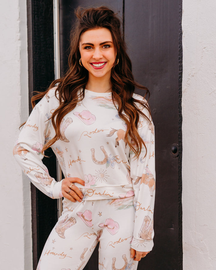 Z Supply: Desert Rose Long Sleeve Top in Vanilla Ice (ZLT261247) - The Vogue Boutique