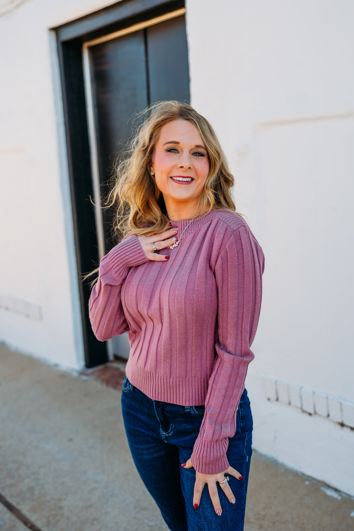 Steve Madden: Serra Sweater in Dark Orchid