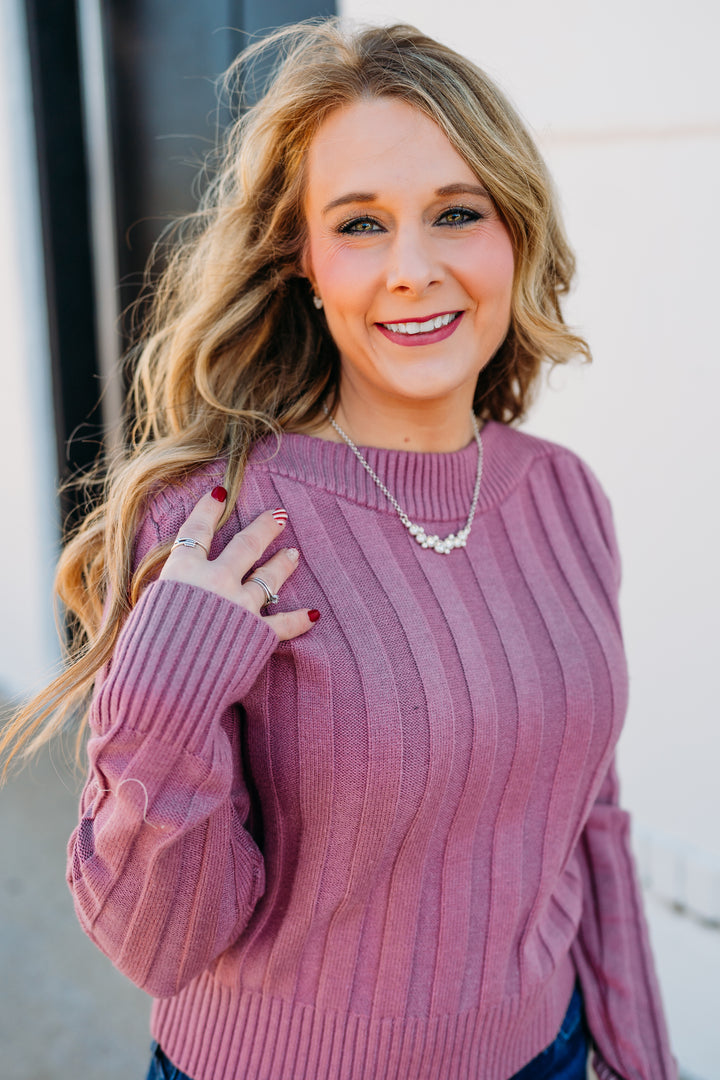 Steve Madden: Serra Sweater in Dark Orchid