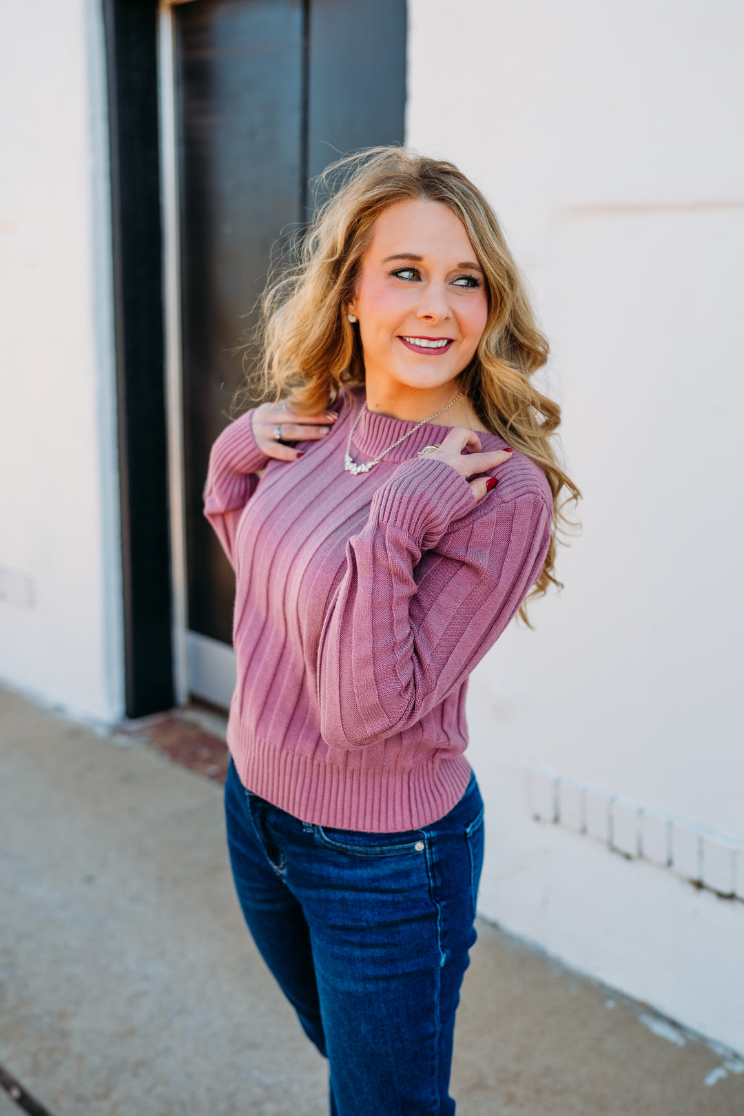 Steve Madden: Serra Sweater in Dark Orchid