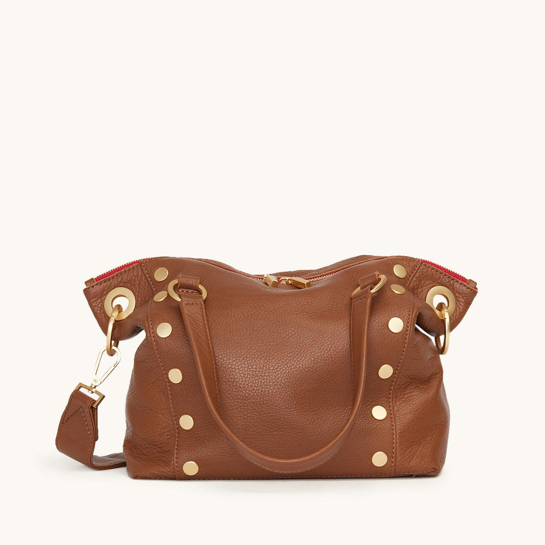 Hammitt: Daniel Med in Mahogany pebble/ Brushed Gold