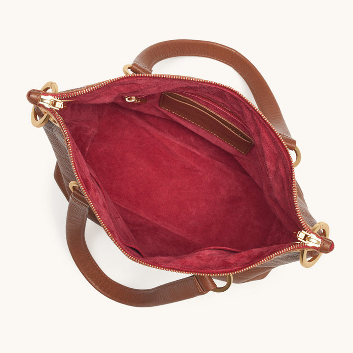 Hammitt: Daniel Med in Mahogany pebble/ Brushed Gold