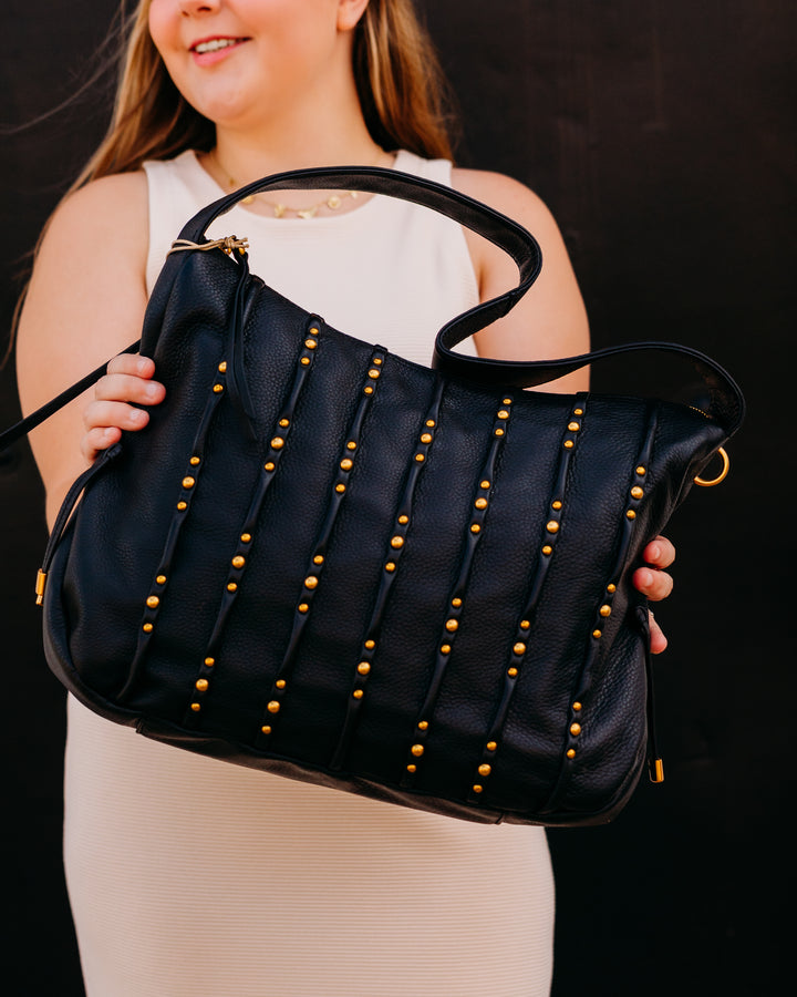 Hobo: Kori Hobo in Black (NV-22904BLK) - The Vogue Boutique